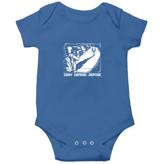 Discover Black And White Deny Defend Depose T- Onesies
