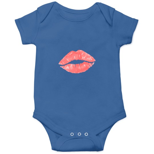 Discover Pink and Black Lipstick Stain Pattern Onesies