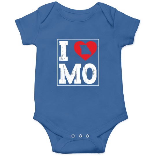 Discover I Heart Love MO Missouri City Map Classic Vintage I Love MO Onesies