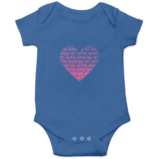 Discover Bi wife energy heart white Onesies