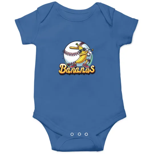 Discover Let's Go Bananas Baseball Onesies, Sports Team Mascot Onesies