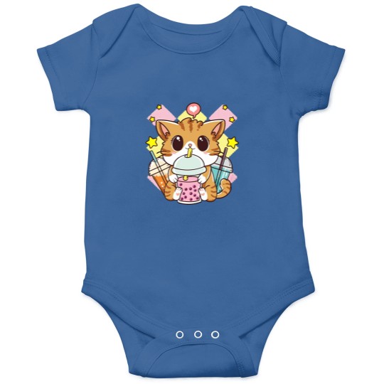 Discover Kawaii-Neko-Anime-Cute-Cat-Boba-Tea-Bubble-Tea-2 Onesies