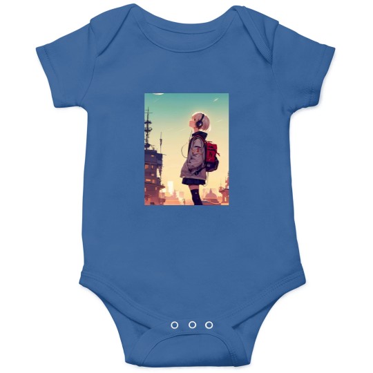 Discover Urban Anime Girl Modern Japanese Style Onesies
