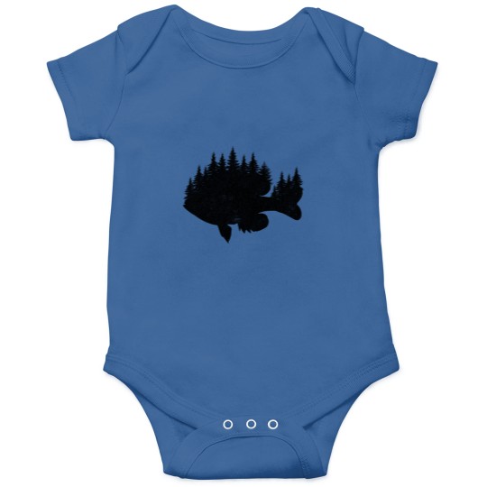 Discover Bluegill Fishing Forest Treeline Panfish Fisherman Gift Onesies