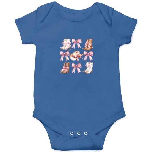 Discover Coquette-Cowgirl-Boots-With-Pink-Bows-Aesthetic-Y2K-Womens-T-Shirt Onesies