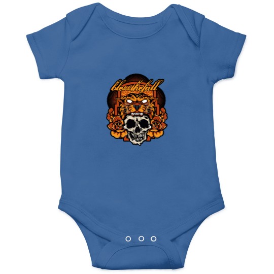Discover tiger rose skull blood(1) Onesies