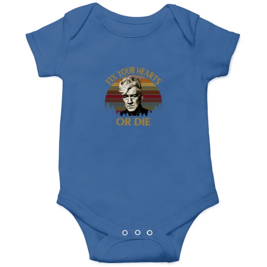 Discover David Lynch Retro Fix Your Hearts Or dies Essential Onesies
