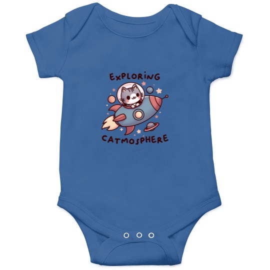 Discover Cute Space Cat Exploring the Catmosphere Onesies