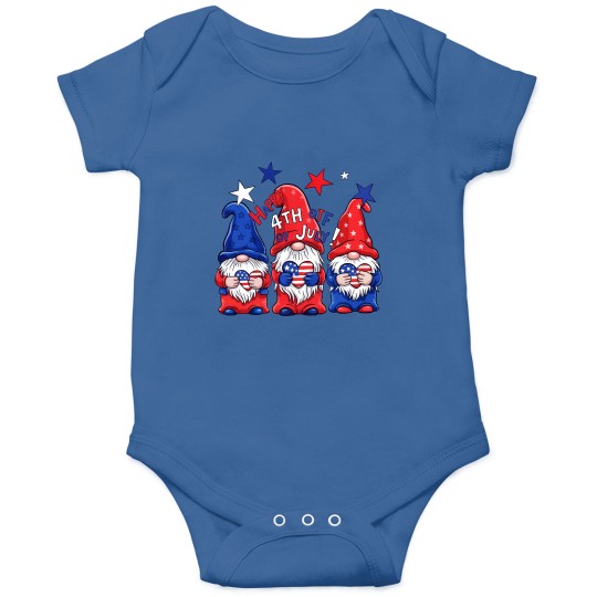 Discover Happy 4th of July Gnome Onesies