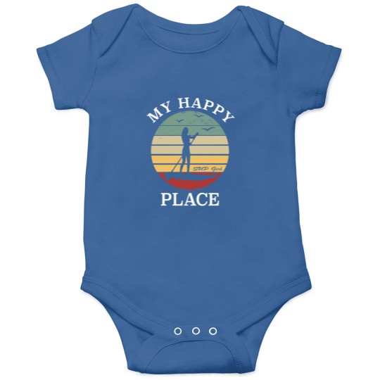 Discover Stand Up Paddle - SUP Girl - My Happy Place Sunset Onesies