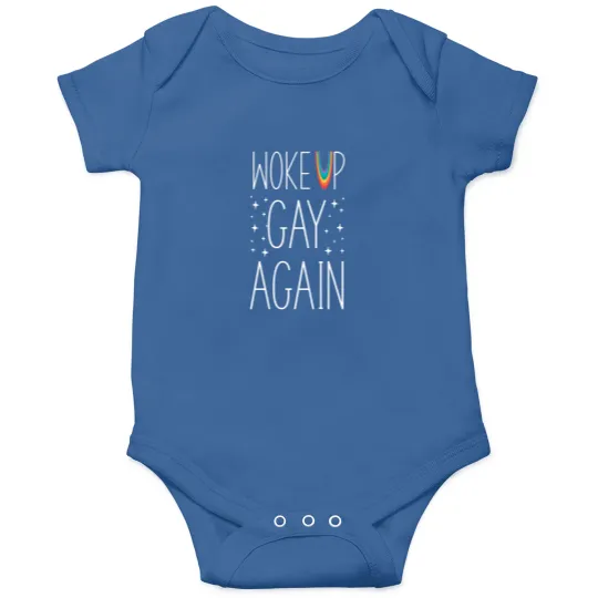 Discover LGBT Pride Rainbow Woke Up Gay Again Stars Onesies