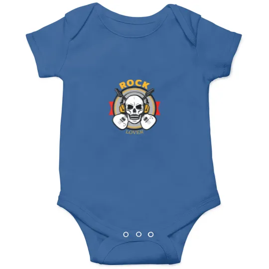 Discover Rock Lover Headphone Skull Boyfriend Modern Specia Onesies