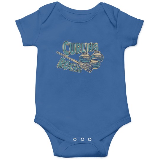 Discover Vintage Curling Rocks Onesies