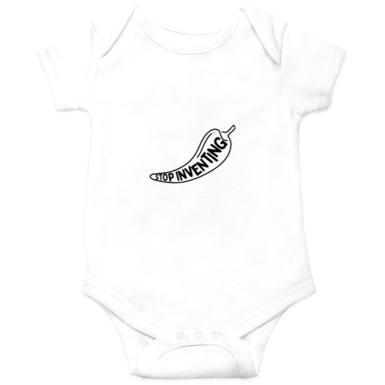Discover Stop Inventing - Blacks Logo Onesies