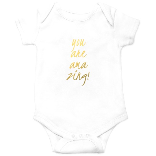 Discover You Are Amazing! - Faux Gold Foil Onesies