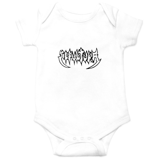 Discover black Sepultura logo Onesies
