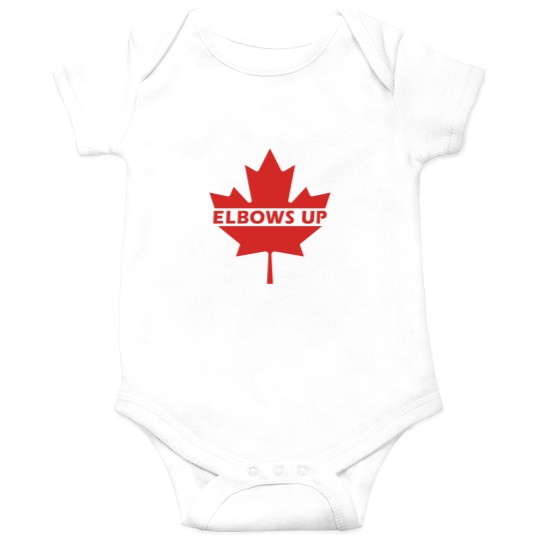 Discover Elbows Up Canada - defiants Red Maple Leaf - Anti-Tariff Prides - Canadian Resilience Onesies