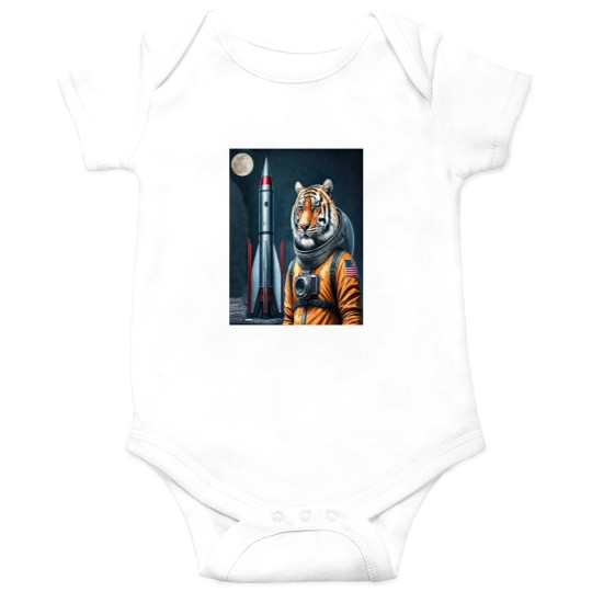 Discover An Americans  Tigers Astronautss with Full moons Onesies