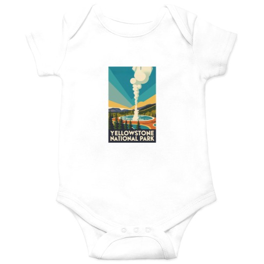Discover A vintages Travel Art of the YStone National parks - Usss Onesies