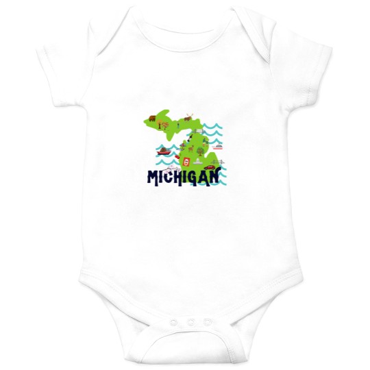Discover Michigan The Great Lakes States Onesies