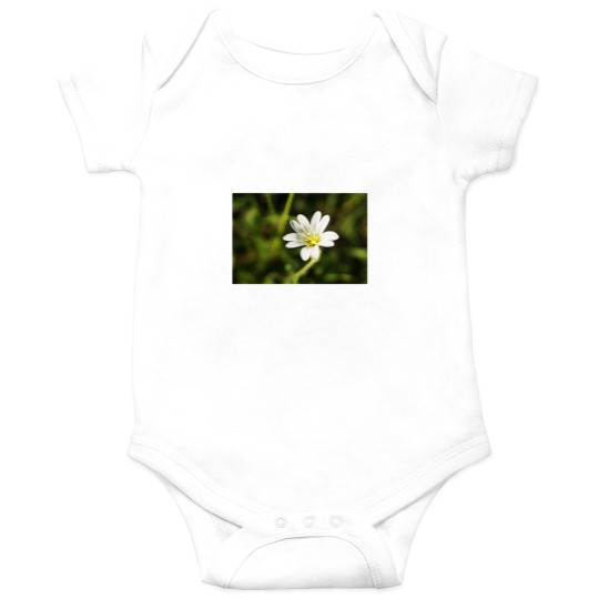 Discover White Flower - European chickweed Premium Scoop Onesies
