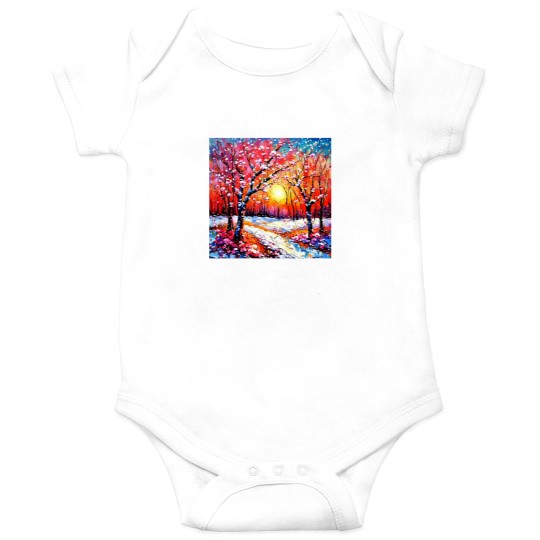 Discover Cherry trees in snow 4 Onesies