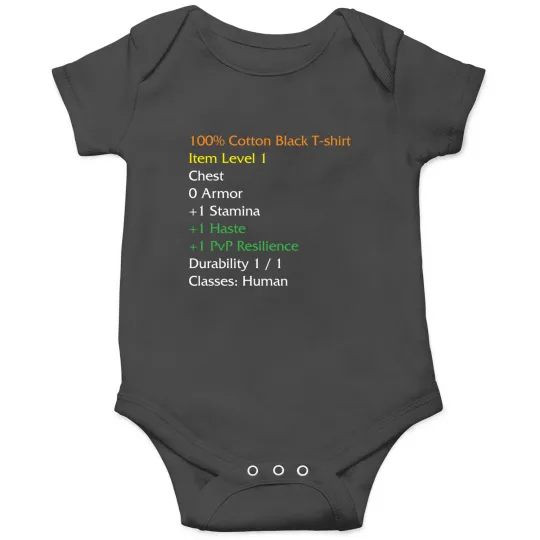 Discover World of Warcraft Funny Onesies - Black Meme Design