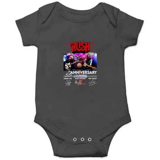 Discover 55 Years RUSH Band 1968-2023 Signatures Onesies