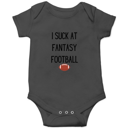 Discover I SUCK AT FANTASY FOOTBALLw logo Onesies
