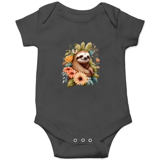 Discover Sloth Lover Onesies featuring Floral and Graphic Styles