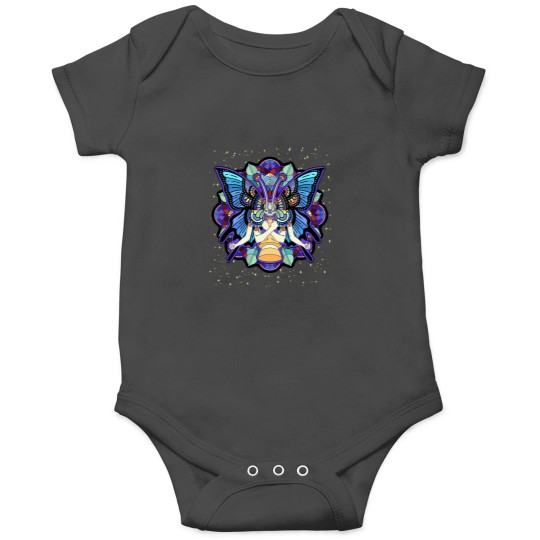 Discover Psychedeliutterfly Abstract Art Colorful Hippie Trippy Onesies