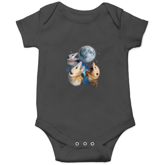 Discover Three Possum Howling At Moon - Funny Opossum Lovers Costume Onesies