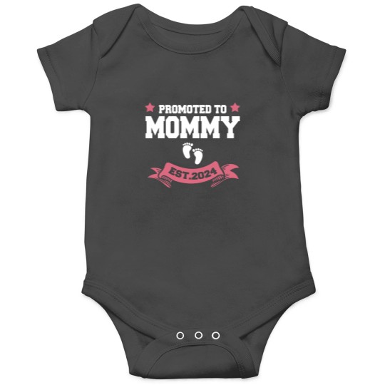 Discover Promoted To Mommy 2024 New Mom Pregnancy Announcement Funny Classic Onesies