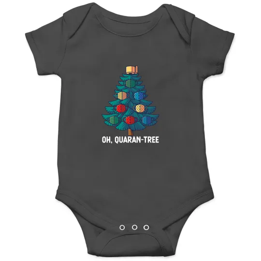 Discover Oh, Quaran-Tree Funny Christmas Tree Xmas 2020 Quarantine Onesies