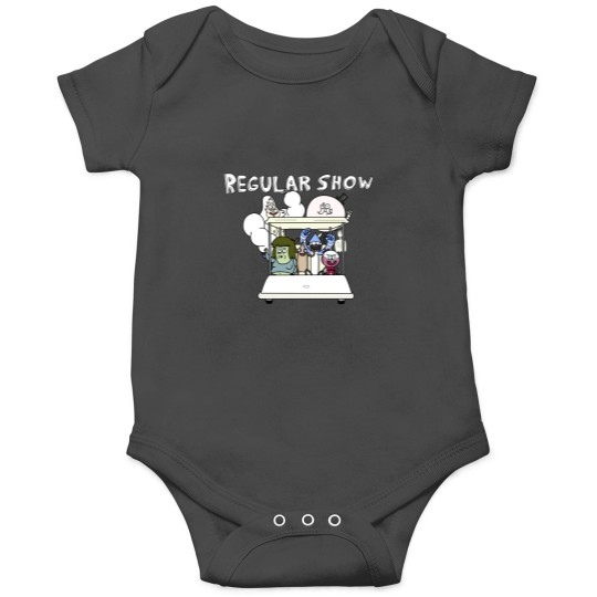 Discover Regular Show Main Characters Mordecai,Rigby,Muscle Man,Pops,Benson,High Five ,SkipsT-S Onesies