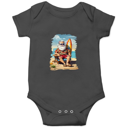 Discover Santa on a beach holiday Onesies
