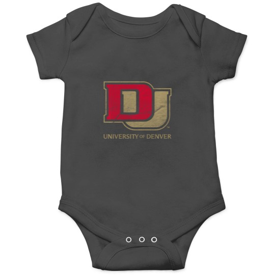 Discover university of denver pioneers distressed primary sweat Onesies