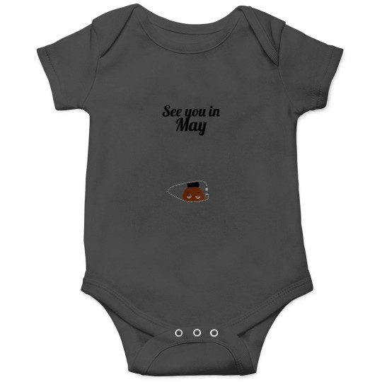 Discover See you in May Cute Peeking Black Baby Mom Gift Onesies