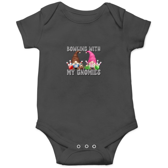 Discover Kids Bowling With My Gnomies Funny Saying Gnome Graphic Tee 6277 Onesies