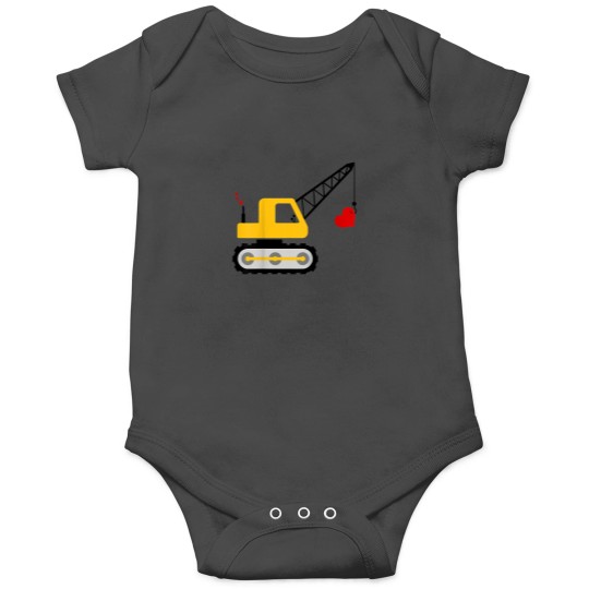 Discover Kids Construction Truck Valentines Day Toddler Boy Onesies
