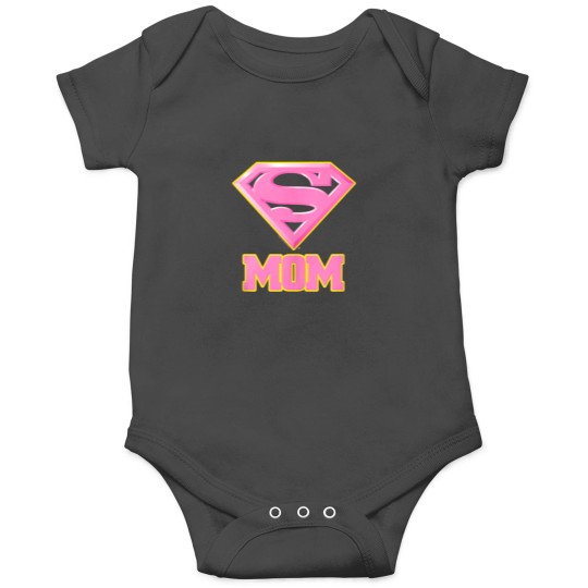Discover Superman Super Mom Pink Onesies