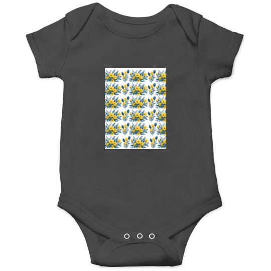 Discover Yellow floral watercolor vector, white background Graphic Onesies