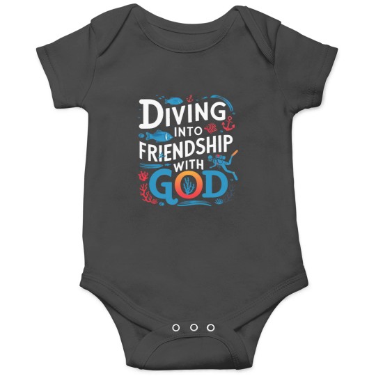 Discover divings Into Friendship God Underwater SCUBAs VBS 2024 Beach Onesies