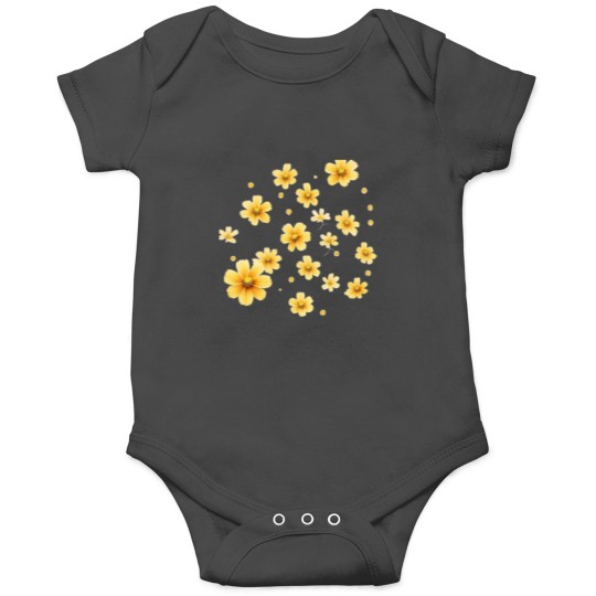 Discover Yellow Cosmos Flowers Pattern Classic Onesies