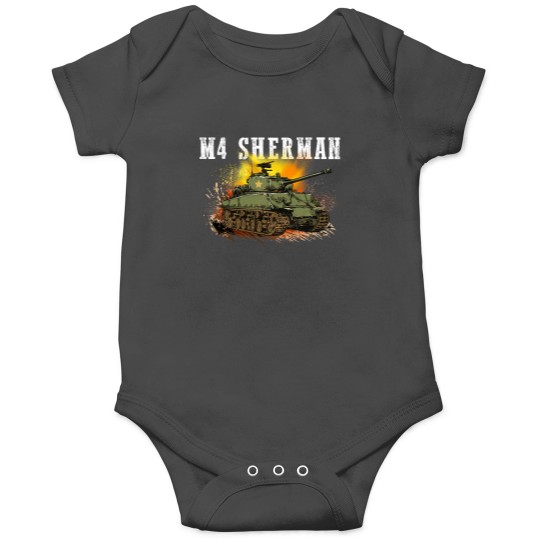 Discover M4 Sherman the WW2 Tank a WWII armys Tank for Military Boys Onesies