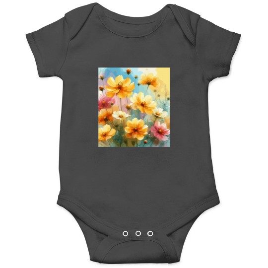 Discover Yellow Cosmos Flower  Premium Onesies