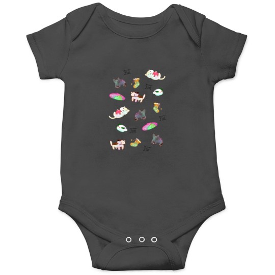Discover Kawaii Neko Atsume Pattern Relaxed Fit Onesies