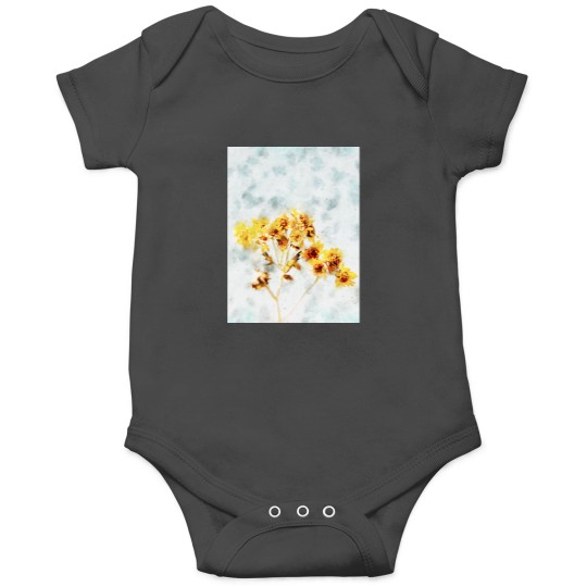Discover Yellow Flowers Watercolor Long Onesies