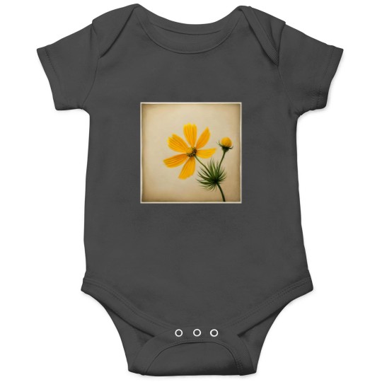 Discover yellow cosmos flowers framed Classic Onesies