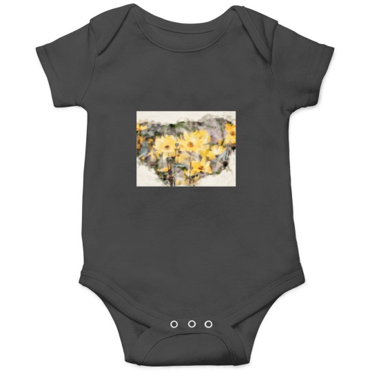 Discover Watercolour of Yellow Rudbeckia flowers  Classic Onesies